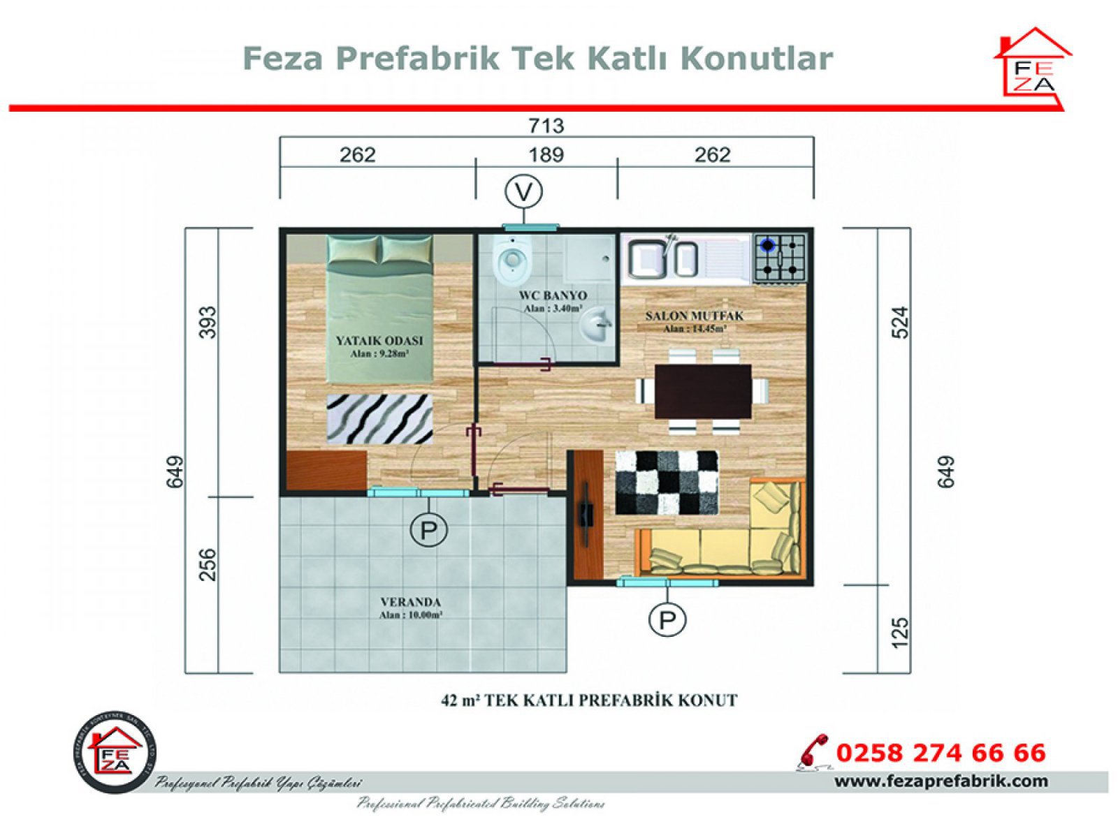 42 m2 Prefabrik Konut