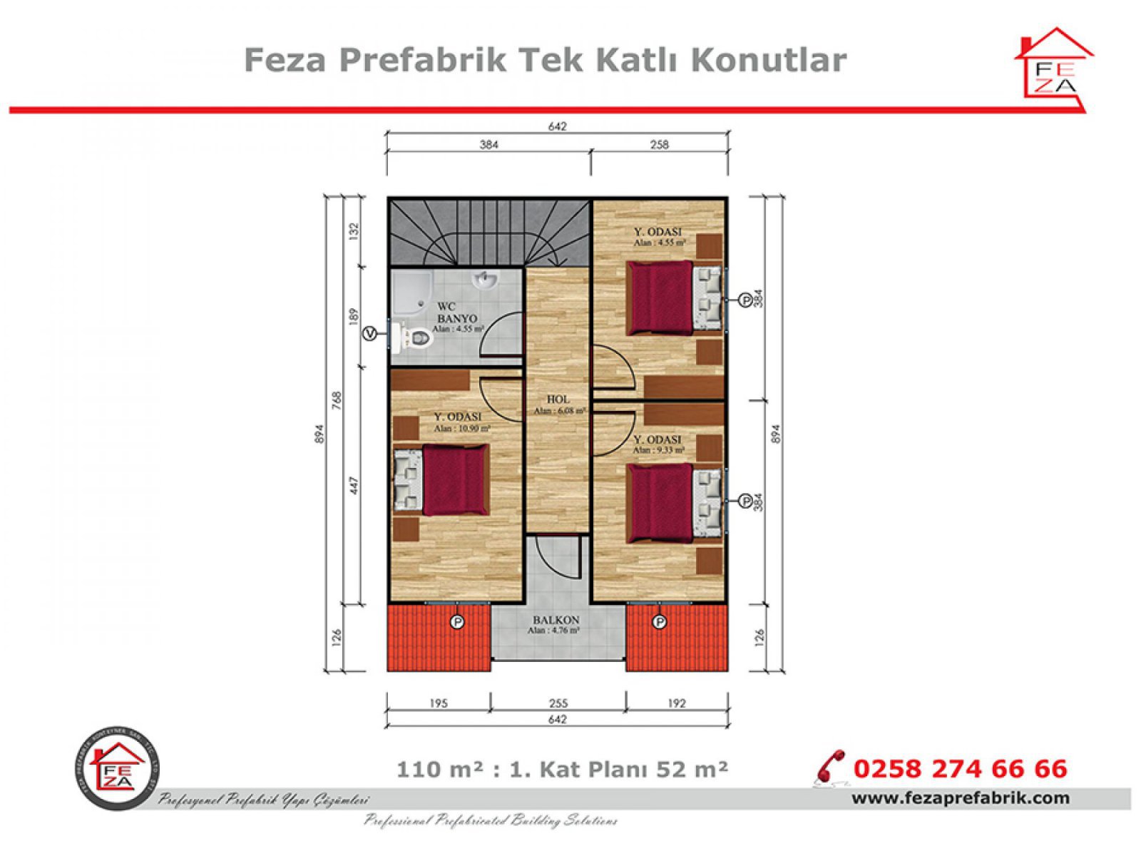 110 m2 Prefabrik Konut