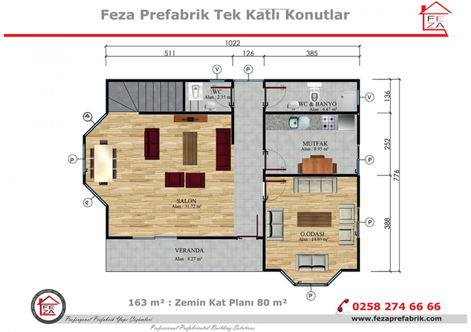 163 m2 Double Storey Steel House
