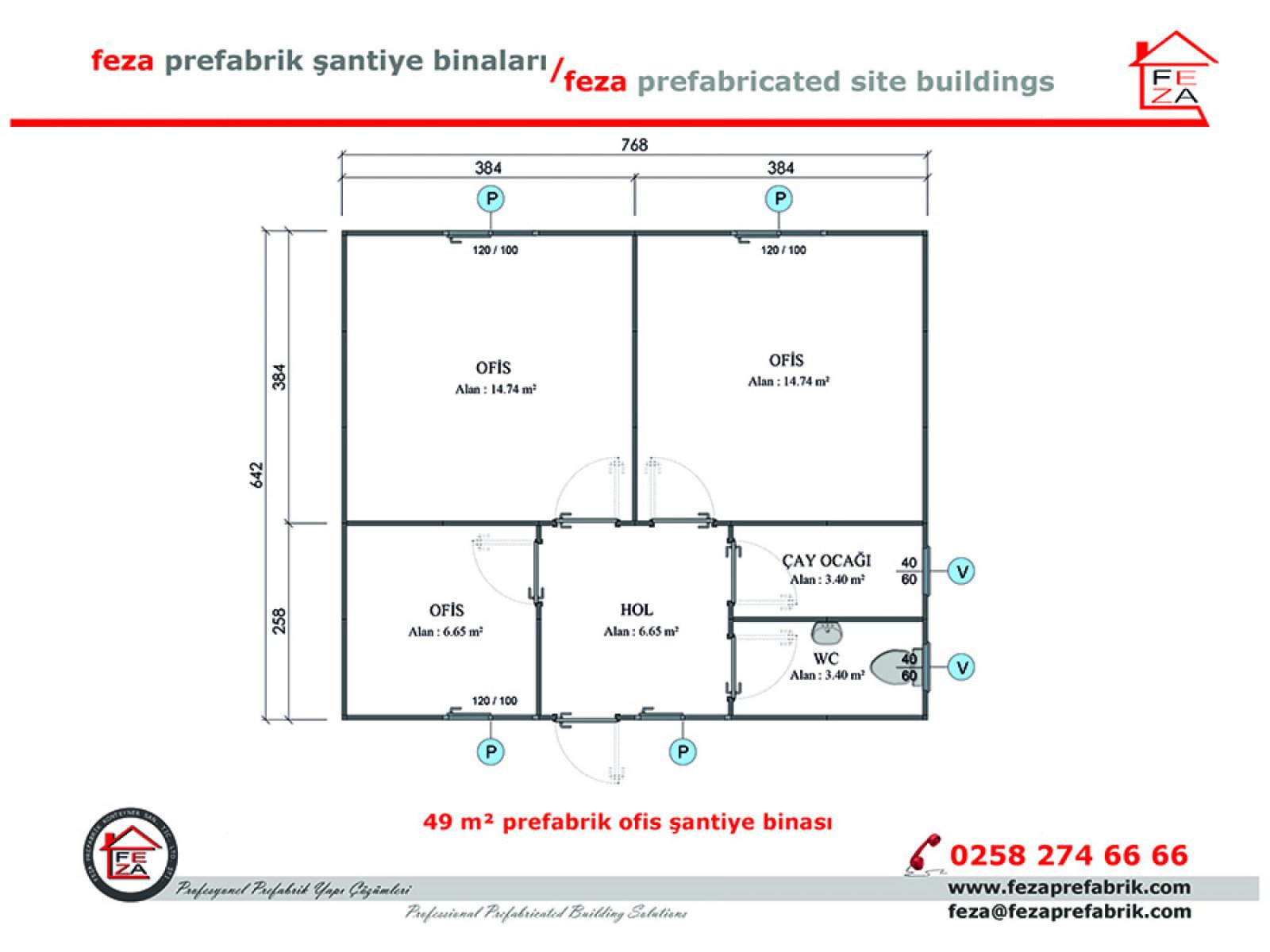 49 m2 Prefabricated Office