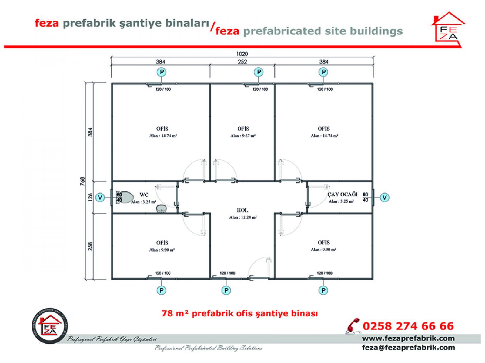 78 m2 Prefabricated Office