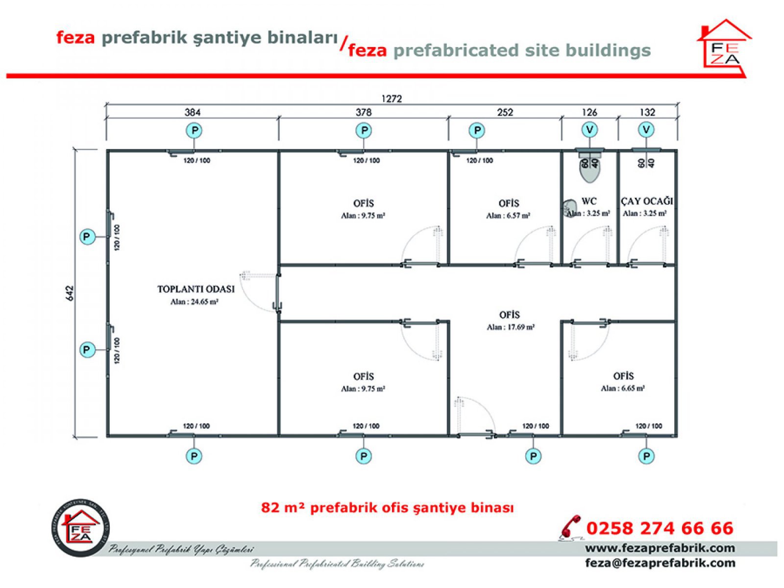 82 m2 Prefabricated Office