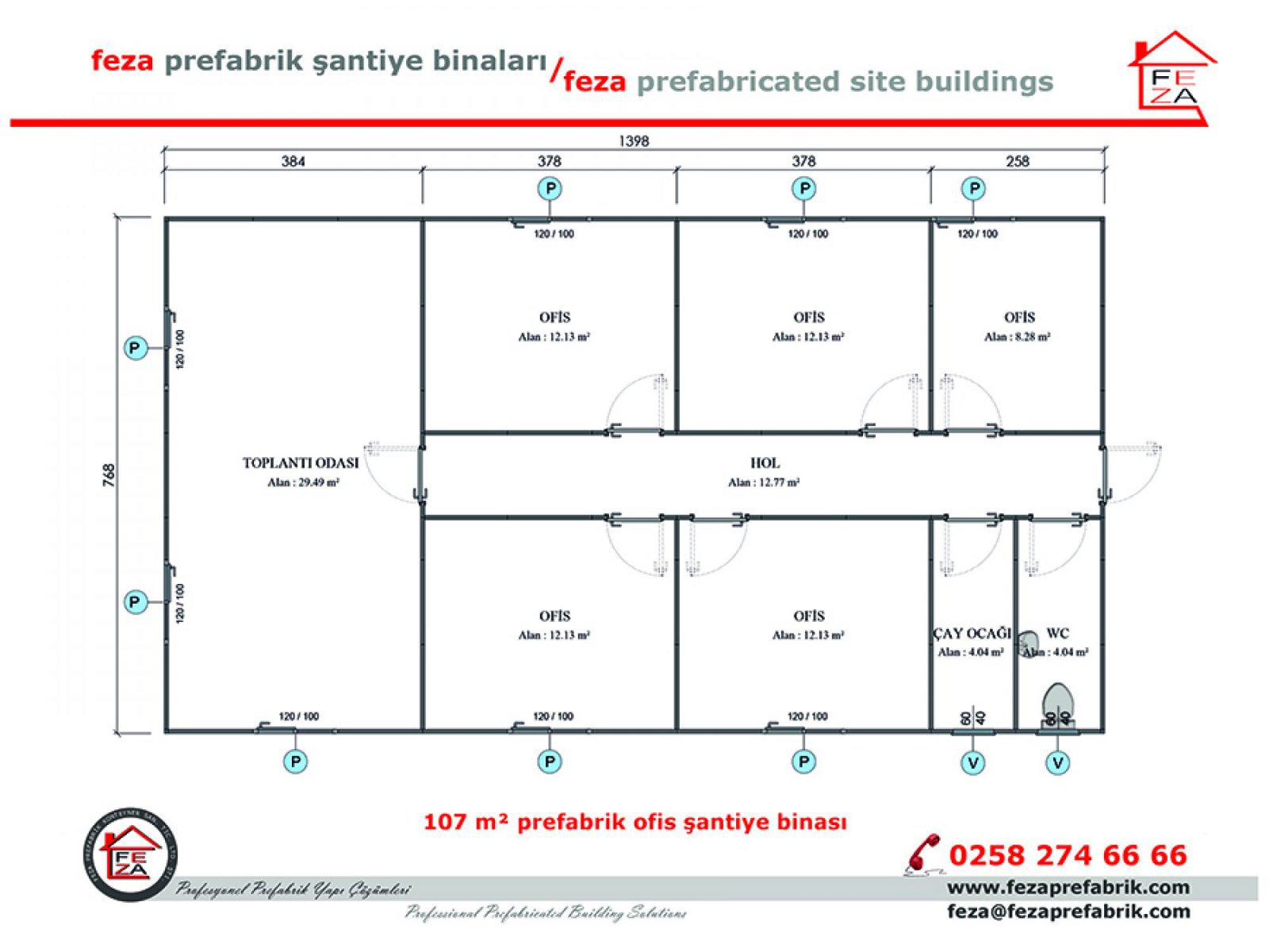 107 m2 Prefabricated Office