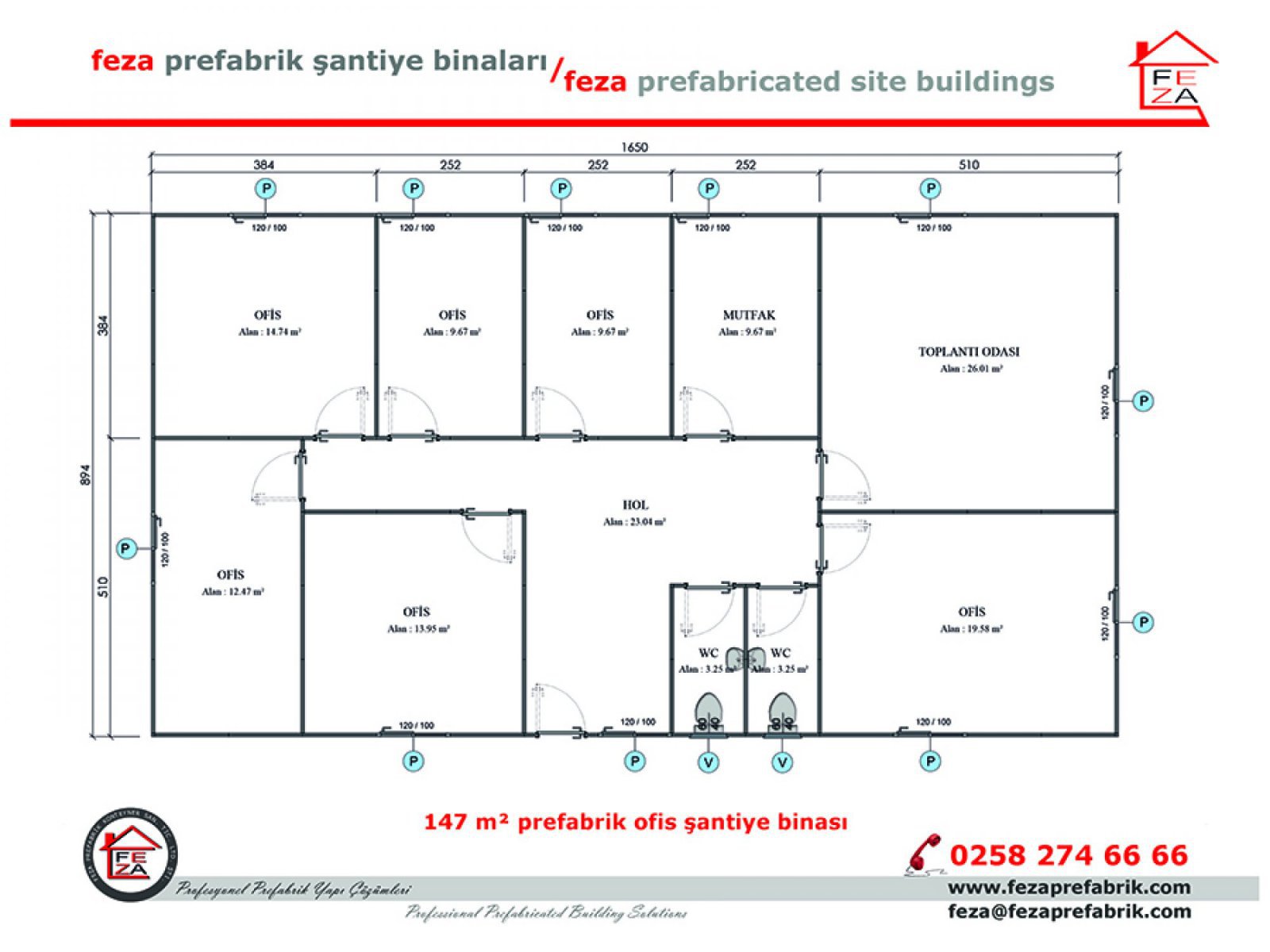 147 m2 Prefabricated Office