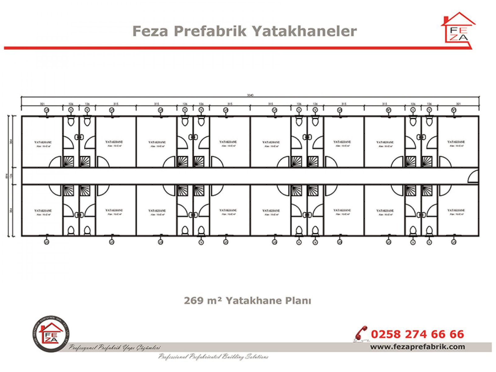 269 m2 Prefabricated Dormitory