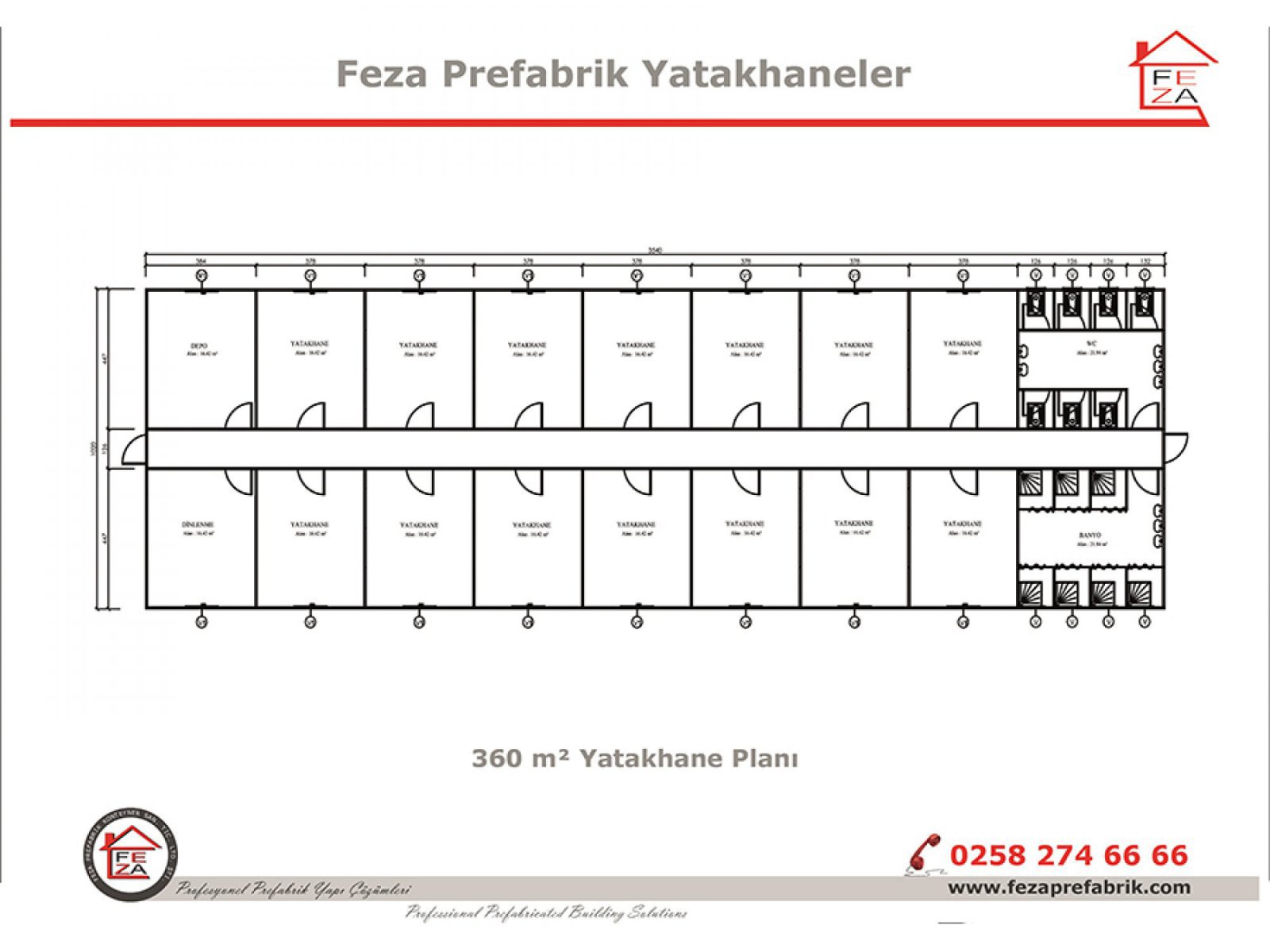 360 m2 Prefabricated Dormitory