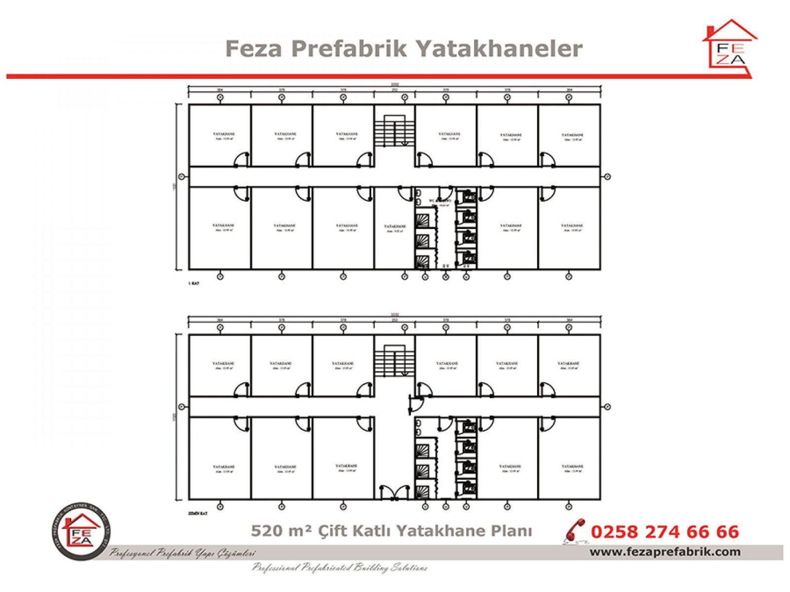 520 m2 Prefabricated Dormitory