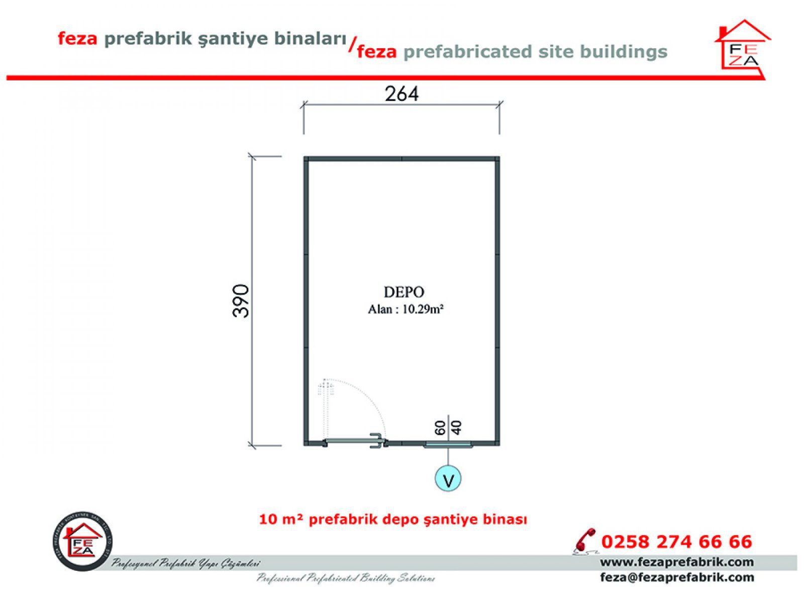 10 m2 Prefabrik Depo