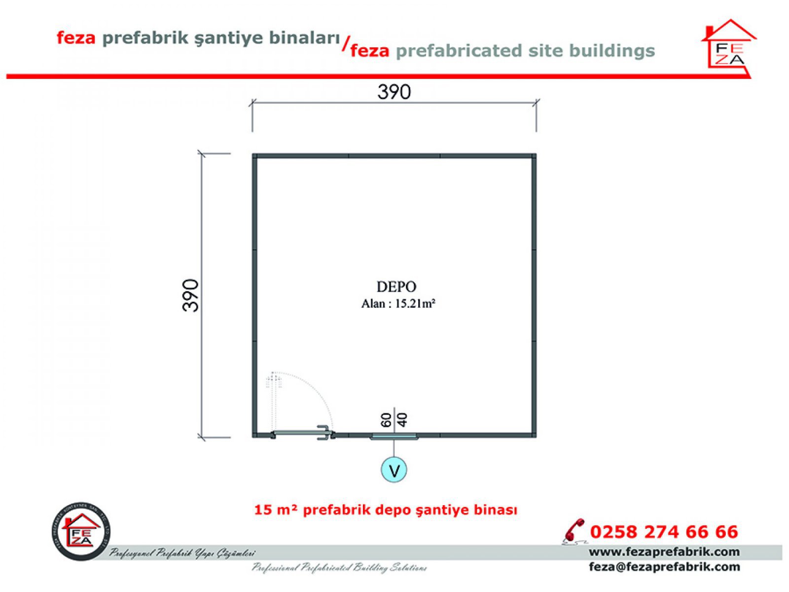 15 m2 Prefabrik Depo