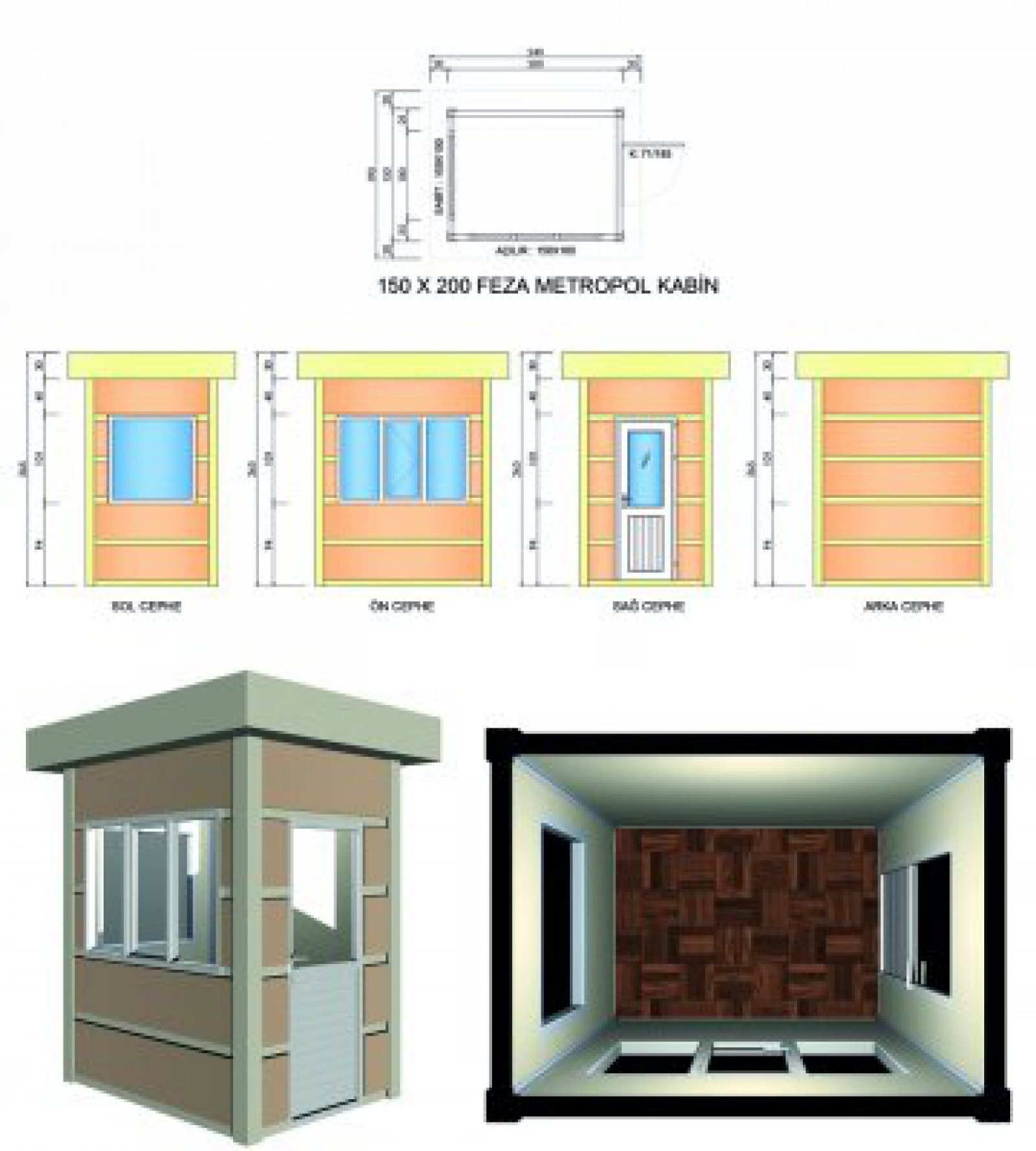 150x200 Metropol Cabin