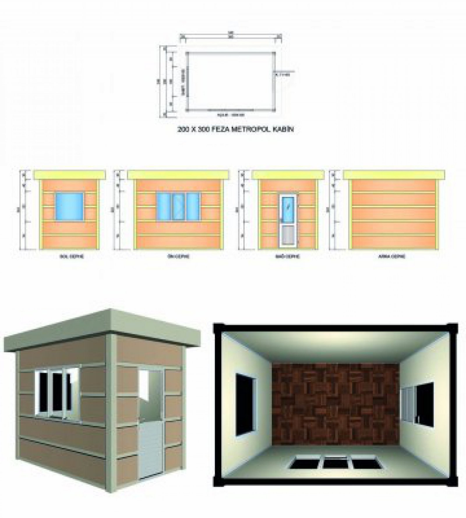200x300 Metropol Cabin
