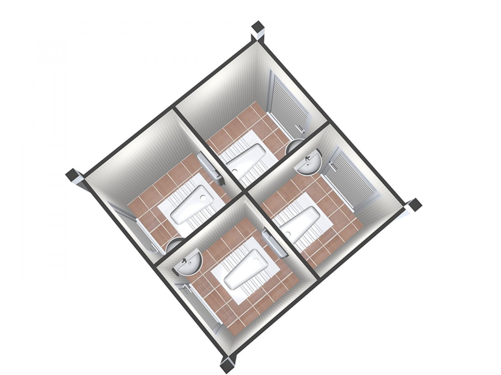 210x210 4 lü Tekli Wc-Duş