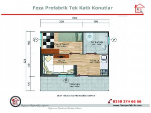 28 m2 Prefabrik Konut