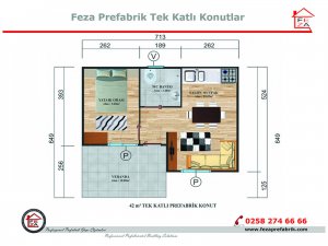 42 m2 Prefabrik Konut