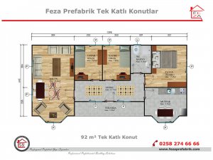 92 m2 Prefabrik Konut