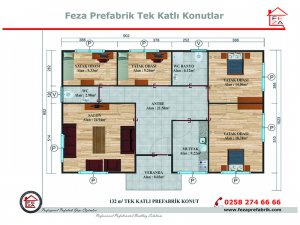 132 m2 Prefabrik Konut