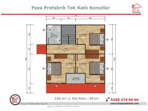 131 m2 Prefabrik Konut