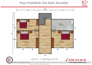 147 m2 Prefabrik Konut