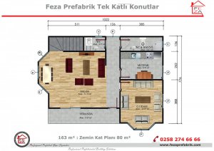 163 m2 Double Storey Steel House