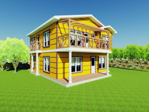 175 m2 Double Storey Steel House