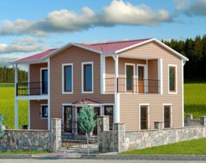 200 m2 Çift Katlı Çelik Ev