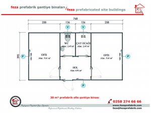 30 m2 Prefabrik Ofis