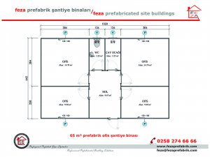 65 m2 Prefabrik Ofis