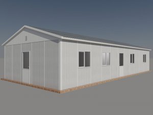 98 m2 Prefabricated Dining Hall for 64 People