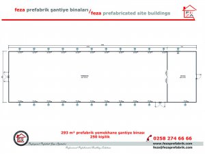 293 m2 250 Kişilik Prefabrik Yemekhane