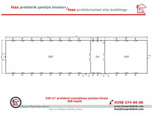 339 m2 306 Kişilik Prefabrik Yemekhane