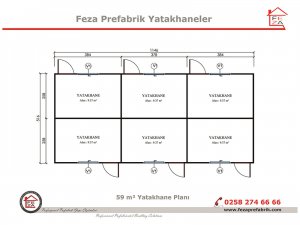 59 m2 Prefabricated Dormitory