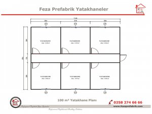 100 m2 Prefabricated Dormitory