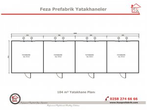 104 m2 Prefabricated Dormitory