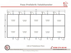 146 m2 Prefabricated Dormitory