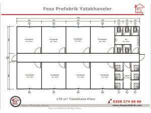 170 m2 Prefabricated Dormitory