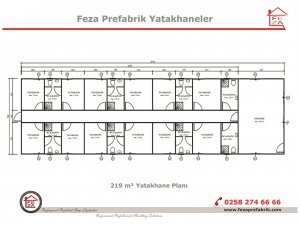 219 m2 Prefabricated Dormitory