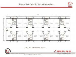 247 m2 Prefabricated Dormitory