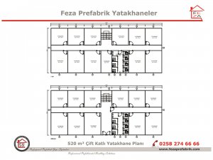 520 m2 Prefabricated Dormitory