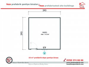 15 m2 Prefabrik Depo