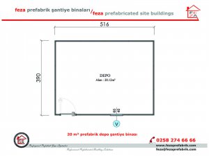 20 m2 Prefabrik Depo
