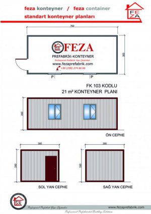 FK103 Model 3x7m Konteyner
