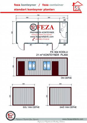  FK304 Model 3x7m Container