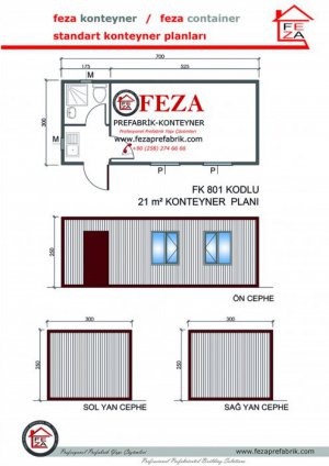  FK801 Model 3x7m Container