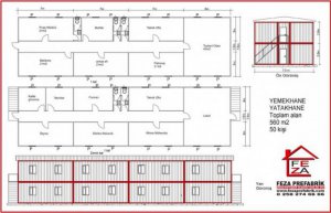 560 m2 - Feza İki Katlı Konteyner