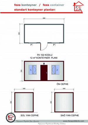 FK 102 MODEL 2,4x4m KONTEYNER