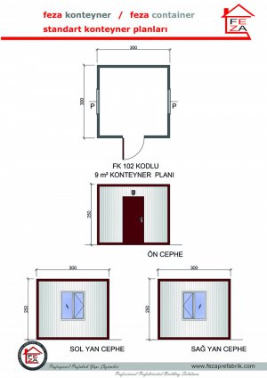 FK 102 MODEL 3x3m CONTAINER