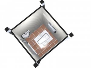 135x135 Tekli Wc-Duş