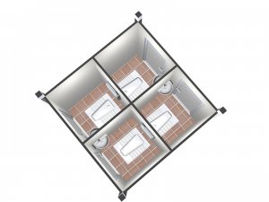 260x260 4 lü Tekli Wc-Duş